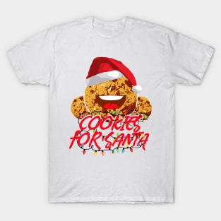 Cookies For Santa Funny Christmas T-Shirt